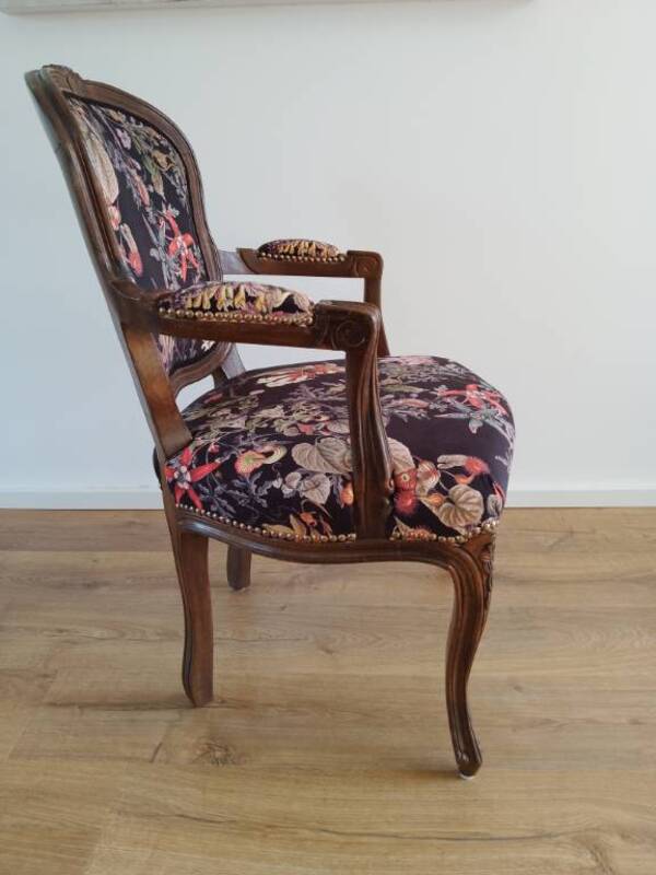 klassieke velvet stoel