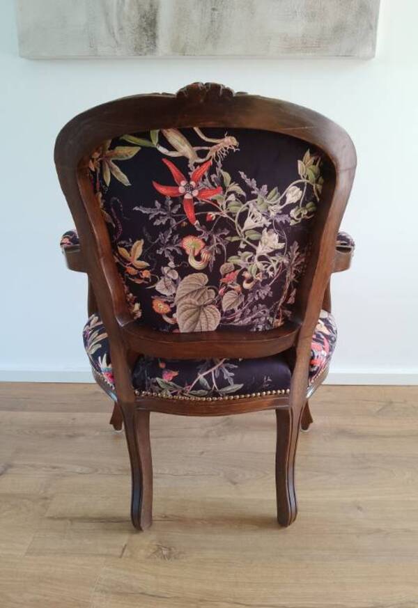 klassieke velvet stoel